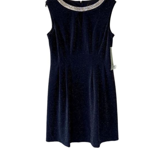 Scarlett Navy Rhinestone Cocktail Dress 10 NWT - Picture 9 of 9